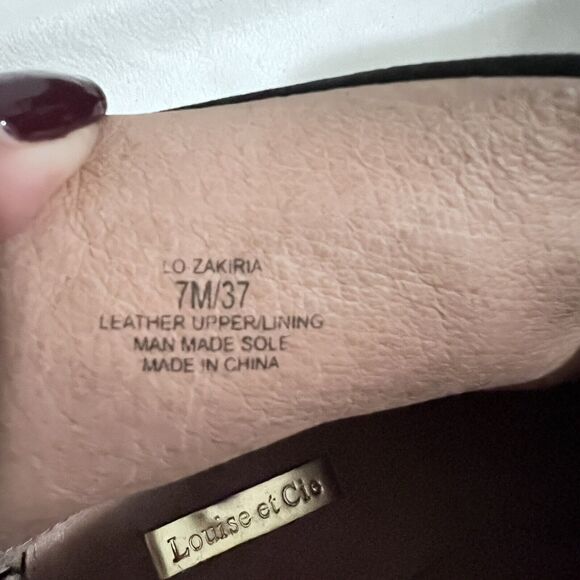 Louise Et Cie Black Leather Ankle Boots Size 7 M Modern Minimalist Contemporary - Picture 8 of 10